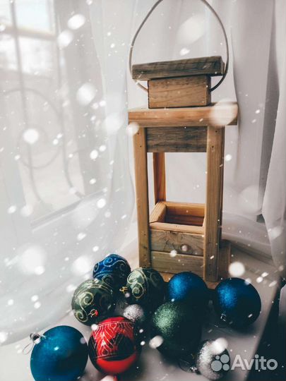 Ёлочка каркасная. Декоративный фонарь