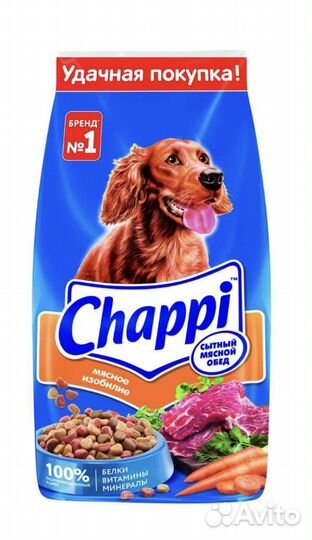 Корм для собак chappi 15 кг