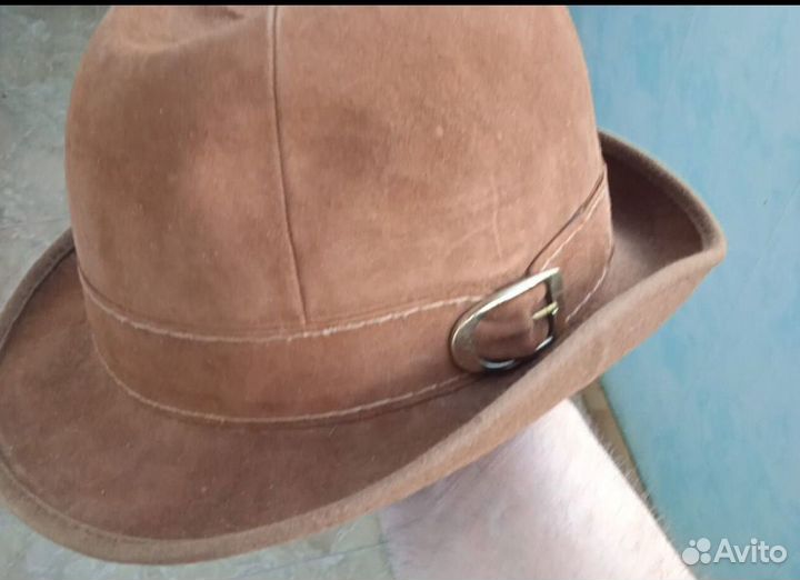 Шляпа мужская/ замша