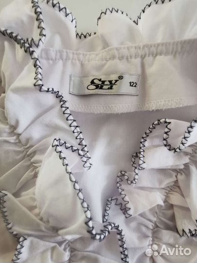 Блузка белая для девочек 122 134 школьная