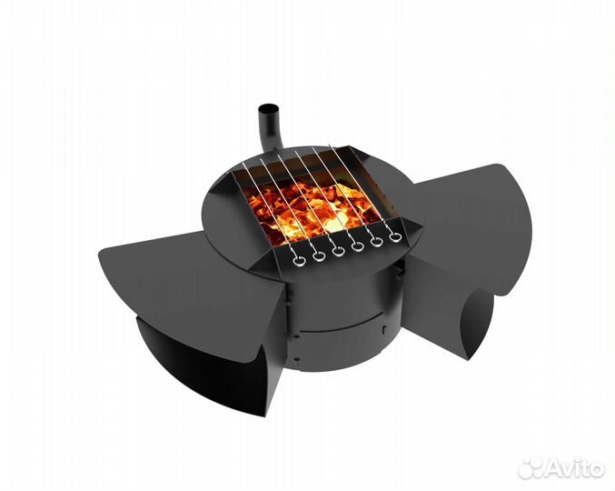 Очаг мангал стол, дизайнерский