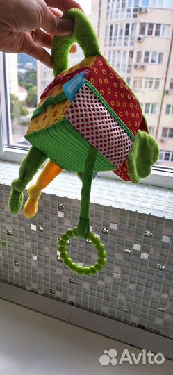 Игрушка Мякиши развивающий бизикубик-подвеска Сова