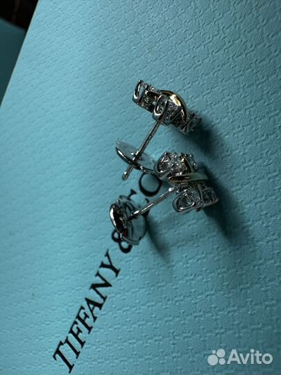 Золотые серьги tiffany с бриллиантами шлюмберже