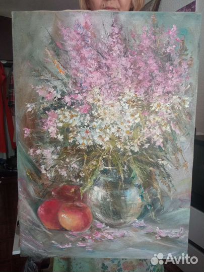 Картина маслом «Ромашки»