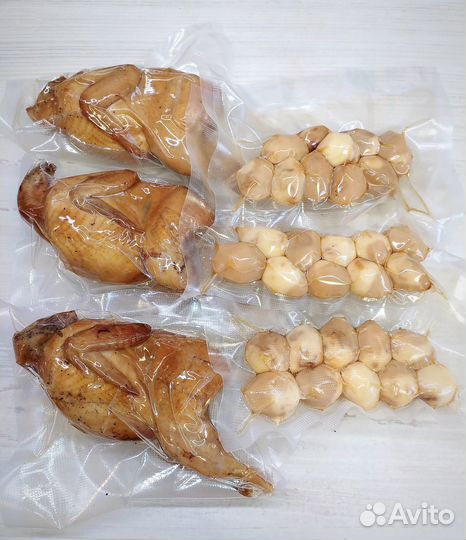 Перепела горячего копчения