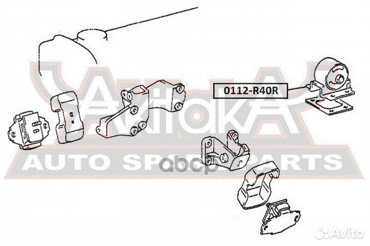 Подушка двигателя зад прав/лев 0112R40R asva