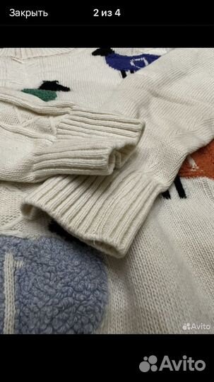 Свитер benetton шерсть М