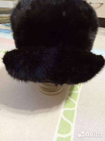 Шапка норковая женская черная