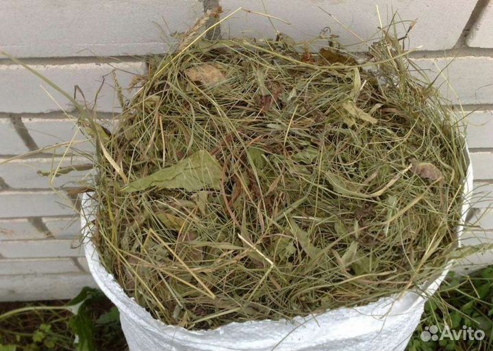 Сено, солома в мешках, в тюках