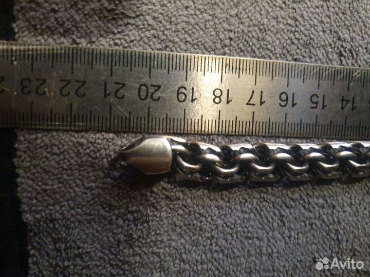 Серебряный браслет бисмарк мужской