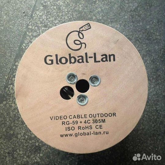 Кабель Коаксиальный квк-2П/2В 2х0.75 медь 200м