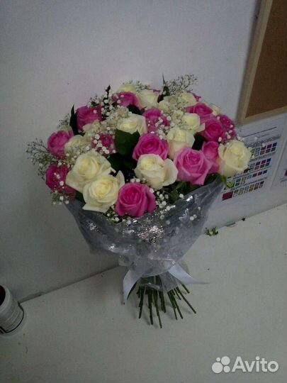 Цветы розы букет