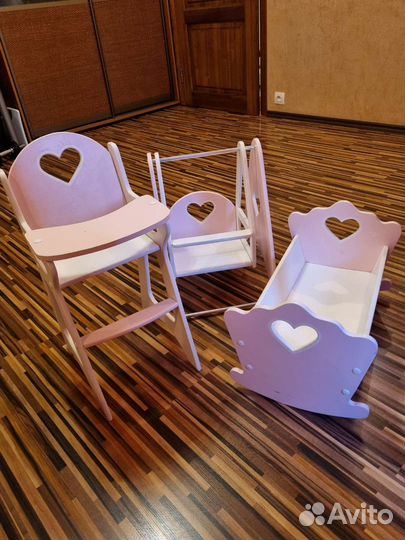 Мебель для куклы, стульчик для кормления