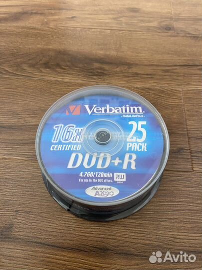 Болванки Verbatim 16x dvd+r 4.7gb