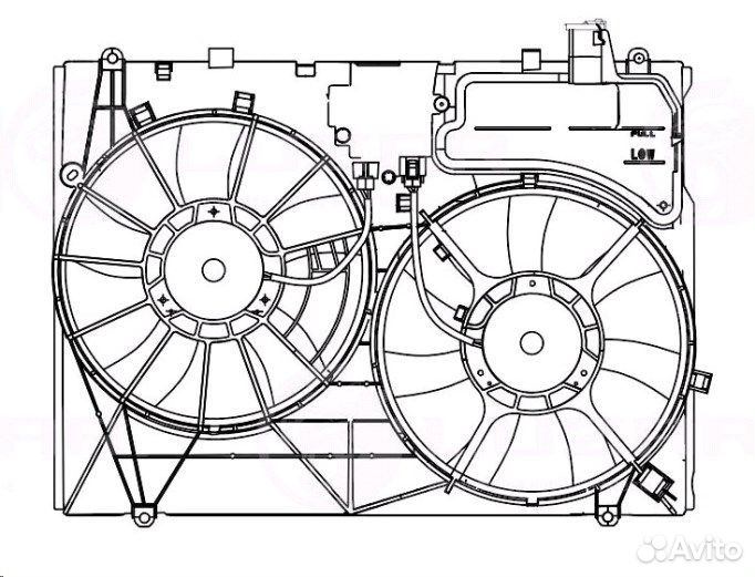 Вентилятор охлаждения радиатора Lexus RX II 06