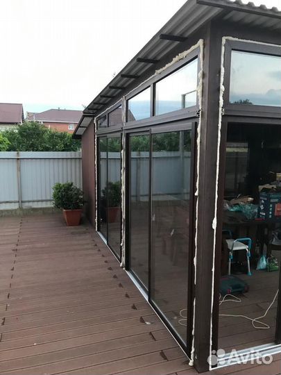 Раздвижные окна на веранду