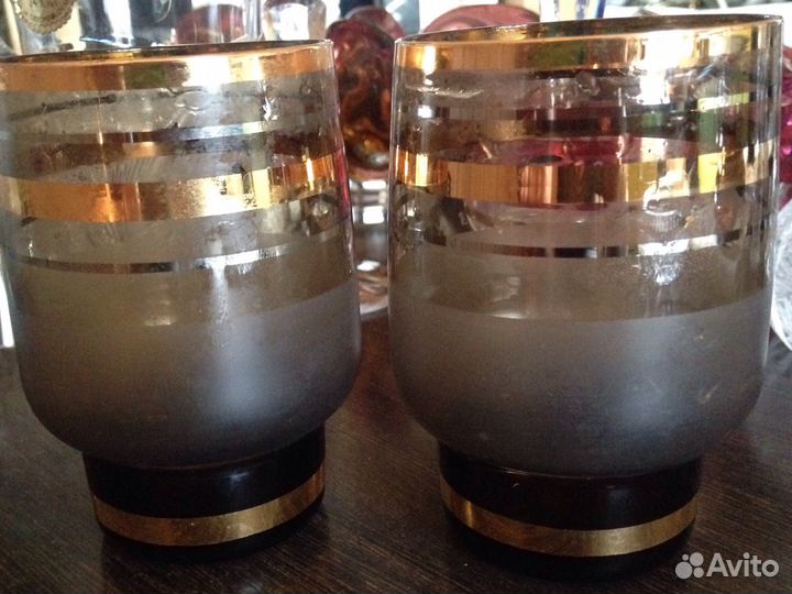 Набор стаканов с кувшином. Bohemia