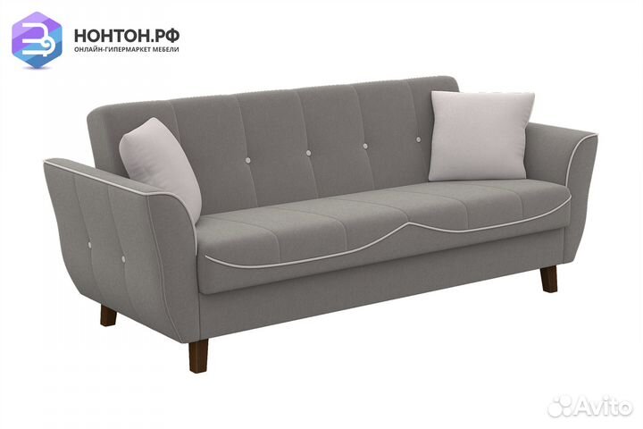 Диван книжка Оникс серый / светло-серый