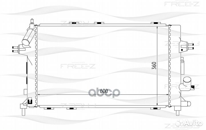 Радиатор opel Astra/Zafira 06- KK0162 free-Z