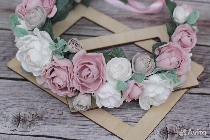 Ободок веночек ручной работы