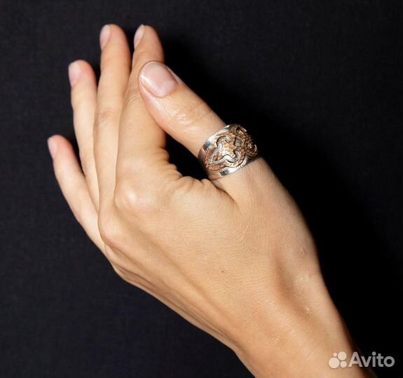 Большое редкое ювелирное кольцо