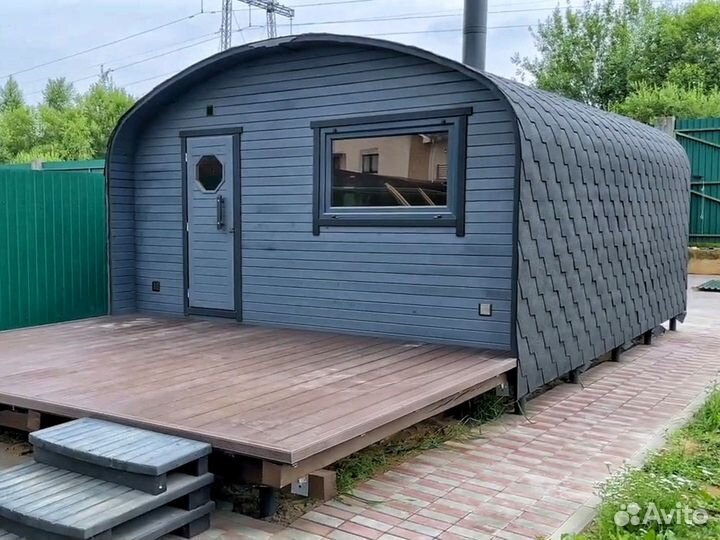 Баня бочка квадро хаус