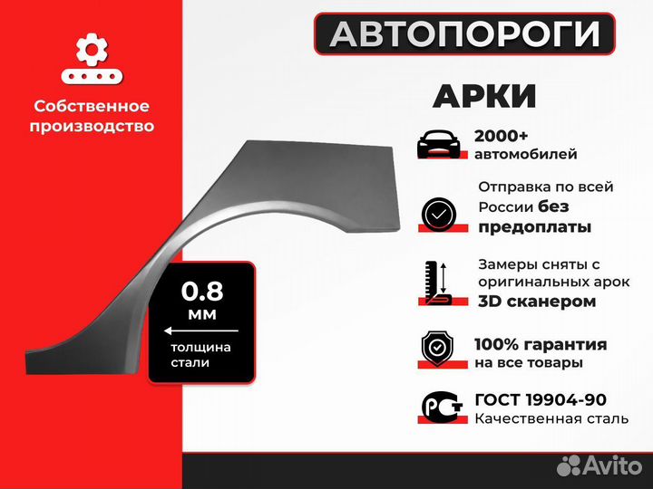 Комплект арок ремонтных Subaru Impreza (G11) Седан