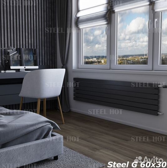 Горизонтальный трубчатый радиатор Steel-Hot от зав