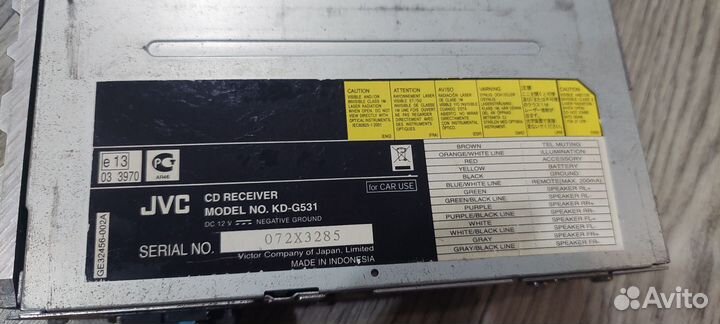 Магнитола JVC KD-G531
