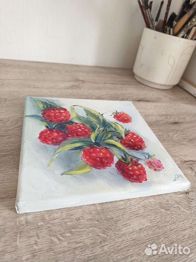 Картина маслом на холсте малина