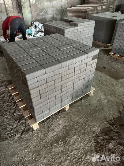 Тротуарная брусчатка 100х200х6 серая