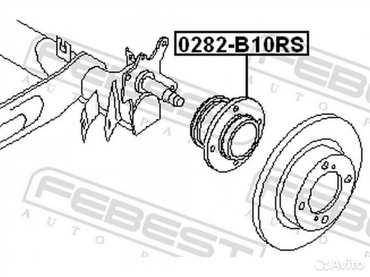 Ступица задняя Febest 0282B10RS