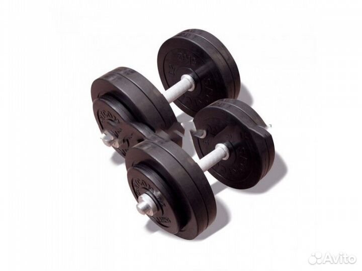 Гантели разборные обрезиненные 12кг штанги, грифы