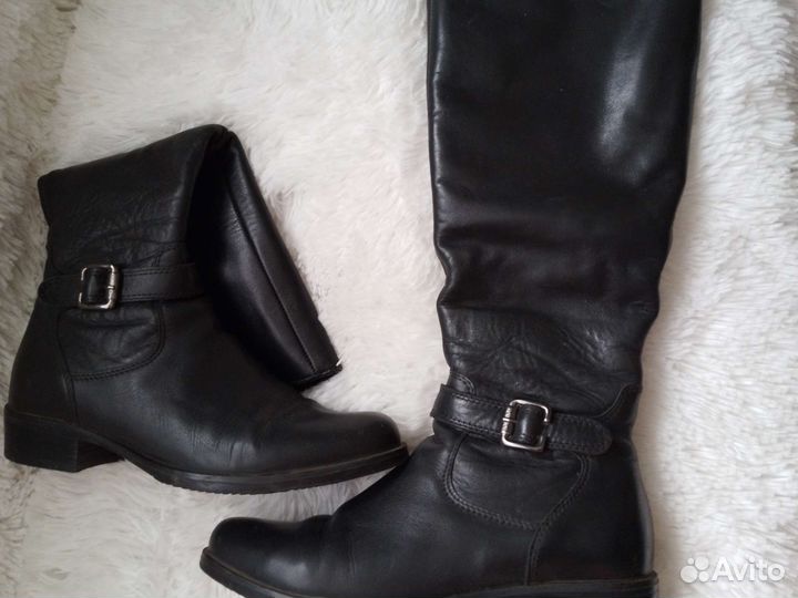 Сапоги кожаные