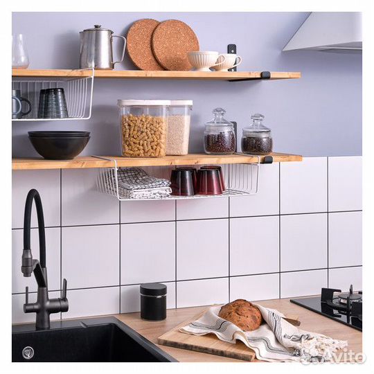 Полка-органайзер 492х235х120мм белая