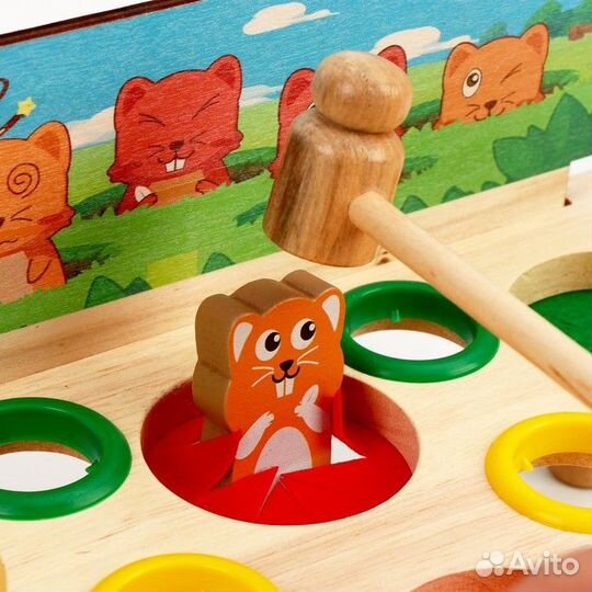 Детская развивающая игра стучалка «Поймай суслика»