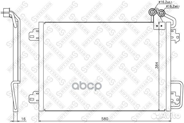 Радиатор кондиционера 1045197SX 1045197SX Stellox