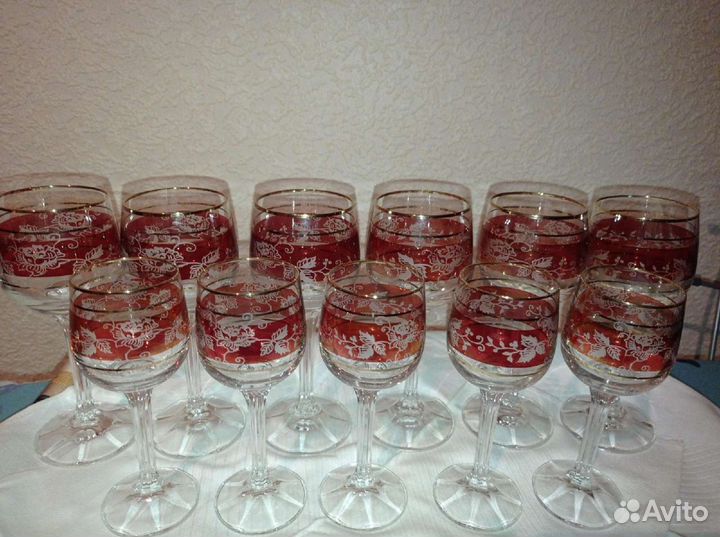Фужеры Чехословакия Bogemia. Винтаж