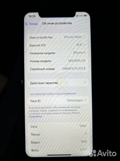 iPhone X, 256 ГБ