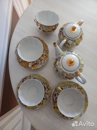 Сервиз чайный лфз Золотые ромашки попредметно