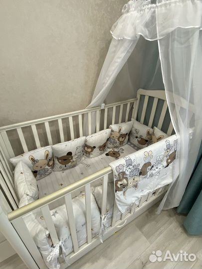 Комплект в кроватку с балдахином
