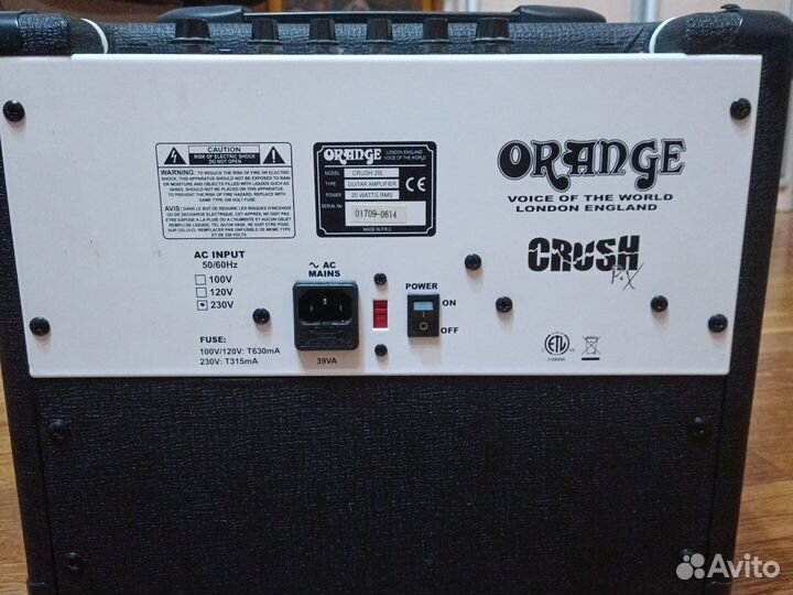 Гитарный комбоусилитель orange Crash 20L