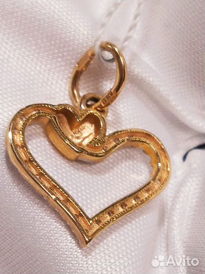 Золотая подвеска с фианитом (6810)