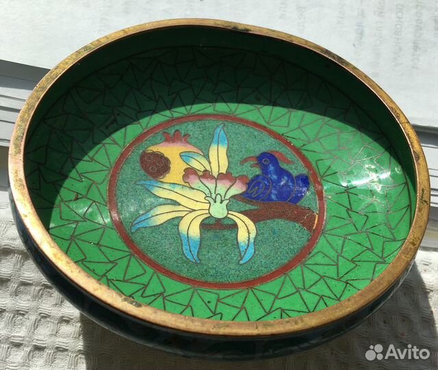 Пепельница винтажная (клуазоне) Китай 1950-1960-е