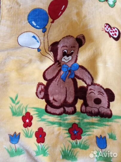 Плед детский плюшевый