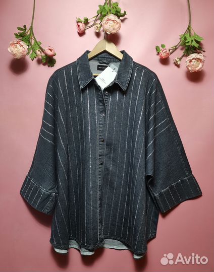 Шикарная рубашка куртка 56 58 Only Carmakoma Дания