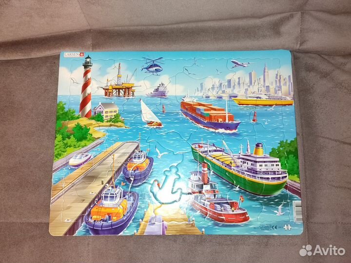 Пазлы Larsen. Оригинал. Машины. Корабли