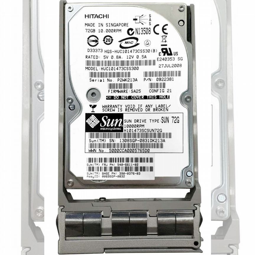 [540-6611-02] Жесткий Диск Sun 73gb Sas 2,5" Hdd 540-6611-02