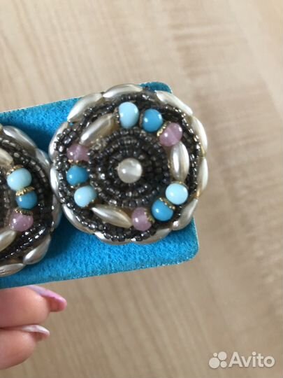 Серьги клипсы ретро винтаж