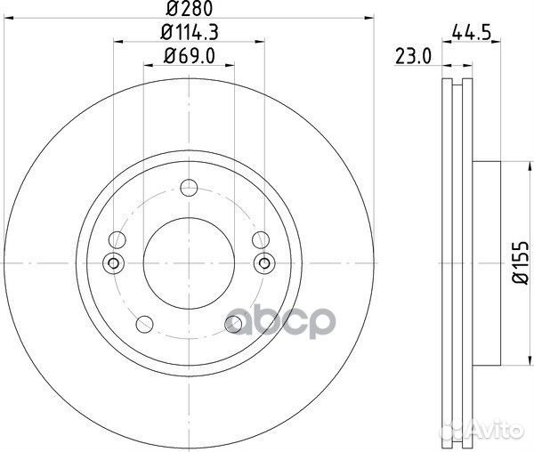 Диск тормозной перед ND6028K nisshinbo